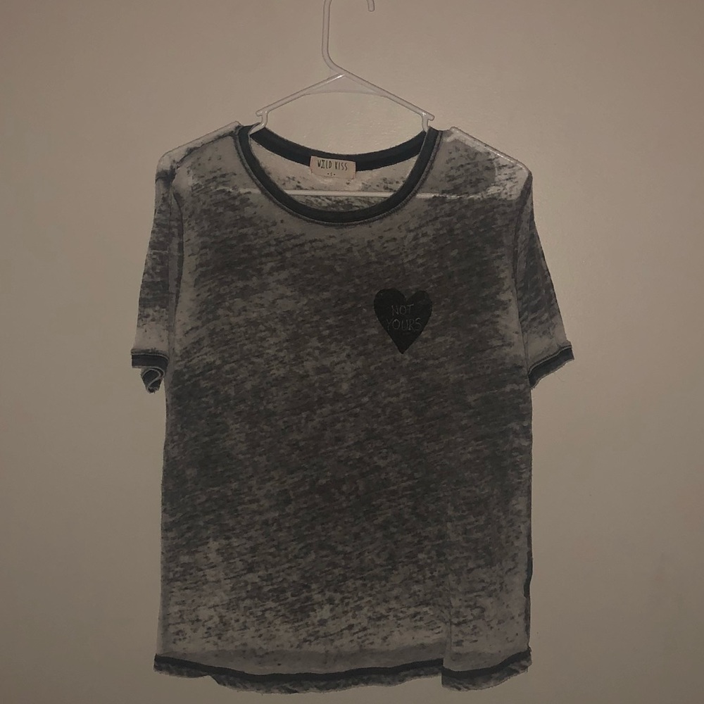 Grey “no heart” T-shirt
